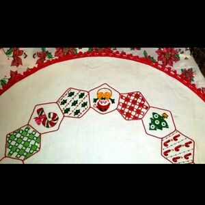 Mid-Century Bucilla Christmas Tree Skirt